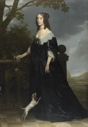 Portræt af Elizabeth Stuart (1596-1662), dronning af Bøhmen, hustru til kurfyrst Palatine Frederick V og datter af James I, 1642