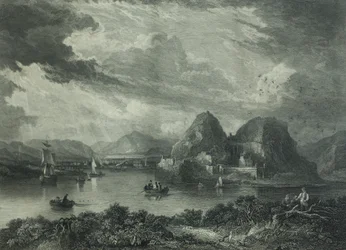 Dumbarton Castle, ca. 1880 (gravering)