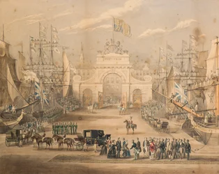 Modtagelse af dronning Victoria, prins Albert og prinsesse Royal i Dundee