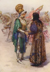 Shakespeare, Kong Richard II (farvelitografi)