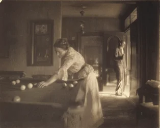 Billardspillet, ca. 1907 (platintryk)