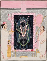 Overpræsten Tilakayat Govardhanlalji MKS ofringer til Shri Nathji i fejring..., s. 1890