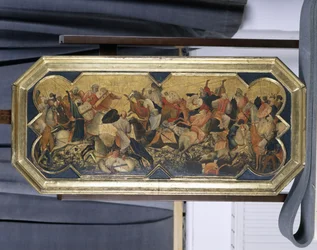 Slagscene med østlige riddere, ca. 1425 (tempera på poppeltræ)