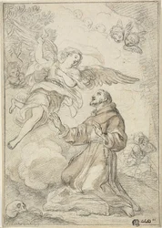 En engel viser sig for Sankt Dominikus