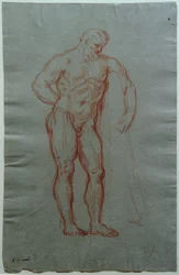 Studer efter figuren af ​​Farnese Hercules