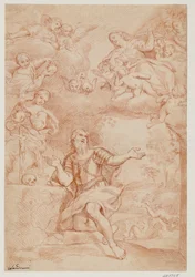 Madonnaen og to kvinder (de tre Marys) dukker op i et syn til St. William af Aquitaine