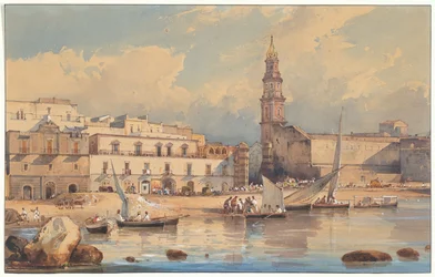 Udsigt over Marinella, Strada di Portici, nær Napoli