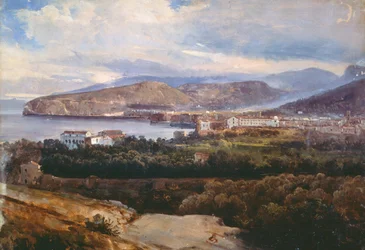 Udsigt over Sorrento, af Giacinto Gigante, tempera på papir