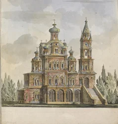 Projekt for Theotokos-kirken ved Pokrovka-gaden i Moskva