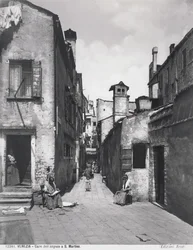 Venedig, Calle dellAngiolo i San Martino, ca. 1890