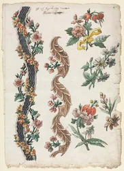 Blomstermotiver og blomsterbånd, 1784.