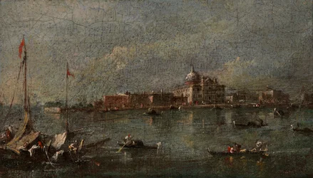 Venetiansk scene, slutningen af det 18.-begyndelsen af det 19. århundrede.