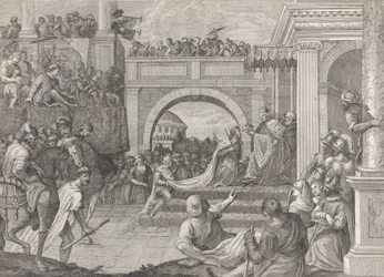 Doge Enrico Dandolo kroner Baldovino til den første kejser af det latinske imperium Constanti..., 1745-94.