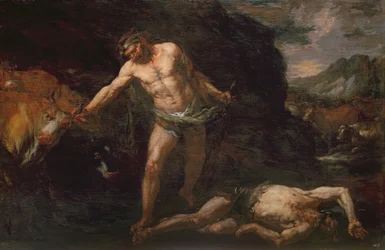 Hercules dræber den gigantiske Cacus og stjæler Geryons kvæg tilbage