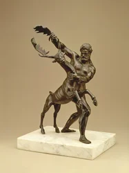 Hercules and the Arcadian Stag (bronze)