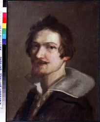""Selvportræt"" Maleri af Gianlorenzo Bernini, kendt som Bernini (1598-1680) omkring 1630 Serpukhov, Statens Museum for Historie og Kunst