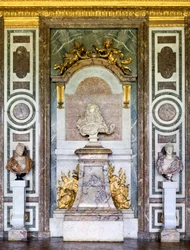 Buste af Louis XIV, Salon de Diane, Grand Apartment, Chateau de Versailles, Frankrig, 1600-tallet