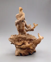 Triton med en søorme, ca. 1630 (terracotta)