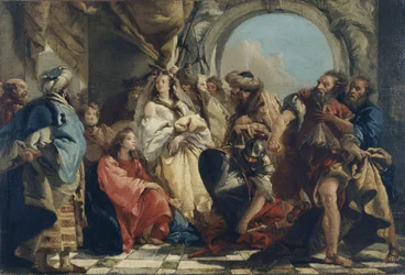 Kristus og kvinden, der blev taget i ægteskabsbrud (olie på lærred)
