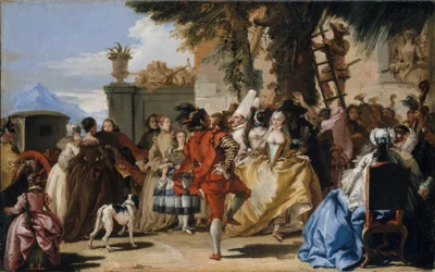 En dans på landet, ca. 1755