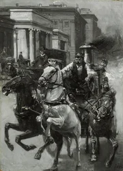 Rush to the Fire, ca. 1900