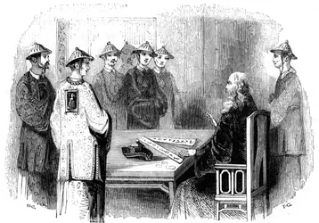 Confucius og hans disciple, 5. århundrede f.Kr., 1847