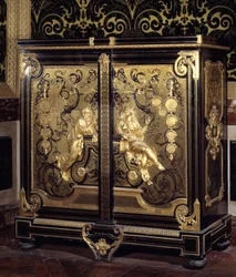 Møbler Regence stil: skab med mønter realiseret af Gilles Marie Oppenord (1672-1742) 1700-tallet Versailles, musee du chateau