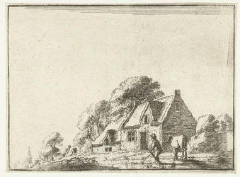 Landskab med en gård