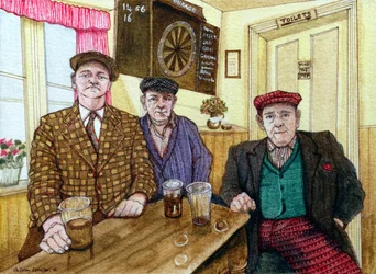 Tre mænd på en pub, 1984