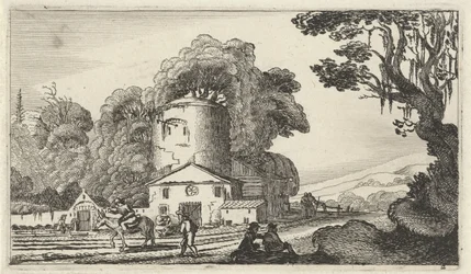 Landskab med et tårn Tolv landskaber med figurer (serietitel)