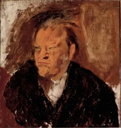 Portræt af digteren Giuseppe Ungaretti (1888-1970) Maleri