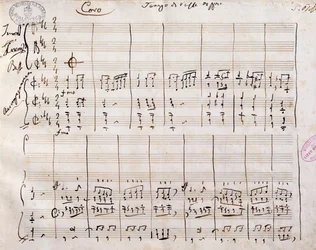 Håndskrevet partitur af Gioacchino Rossini (1792-1868)