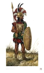 Roman antiquite: soldat i den romerske hær i det 8. århundrede f.Kr.