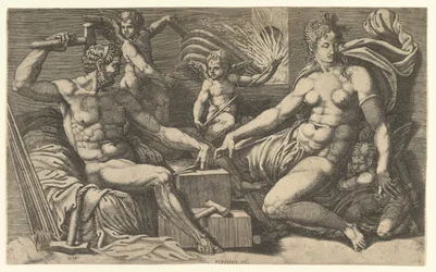Venus og Vulcan ved Smedjen, ca. 1555.
