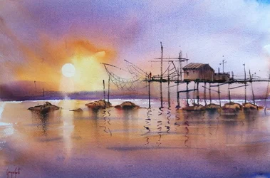 Golden Hour-fiskebroen