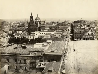 Udsigt over Palermo fra Porta Nuova, Sicilien, Italien, fotografi af Giorgio Sommer