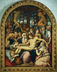 Klagesang over den døde Kristus afsat fra korset, af Giorgio Vasari (1511-1574), olie på panel, 295x222 cm.