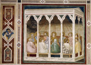 Pinse, detalje fra Kristi liv og lidenskab, af Giotto