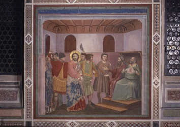 Kristus foran Kajfas (Cristo davanti a Caifa), af Giotto