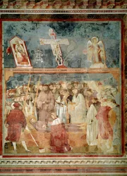 Sankt Frans af Assisis liv: Verifikationen af stigmaer (Sankt Hieronymus undersøger stigmas - Fresco