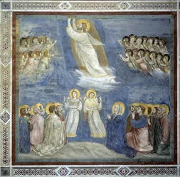 Kristi himmelfart. Fresko af Giotto di Bondone (1267-1337)