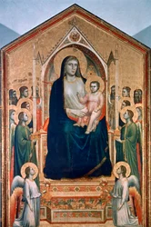 Madonna og barn på tronen, c1300-1303