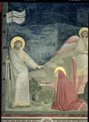 Noli me Tangere, detalje af Kristus og Maria Magdalene, c.1305