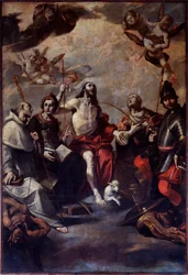 Johannes Døberen, St. George, St. Lucy, St. Catherine, St. Bernard (maleri
