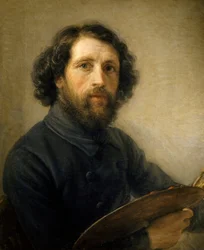 Selvportræt af Giovanni Carnovali (1804-1873), olie på lærred, 78x58 cm