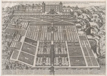 Mirror of Roman Magnificence: Tivoli Palace and Gardens, 1581., 1581.