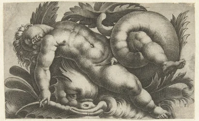 Sovende putto på delfin Putti om havdyr (serietitel)