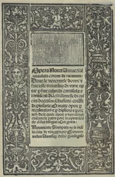 Opera Nova Universali med titlen Corona di racammi, titelblad recto, [1530].