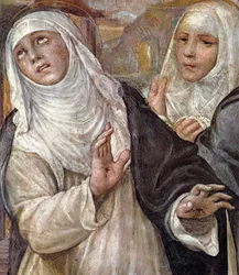 Den hellige Catherines ekstase, detalje, 1526