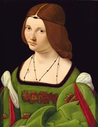 Portræt af en dame (se 130357) (efter restaurering)